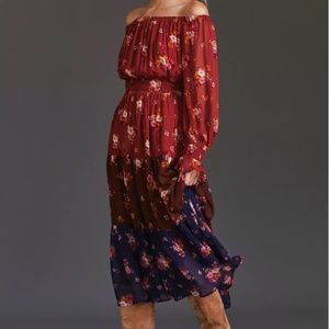 ANTHRPOLOGIE OFF-THE-SHOULDER MAXI DRESS